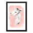 Llama with Blushing Pink Background 12x18 Black Framed Canvas