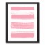 Pink Tribal Stripes 16x20 Black Framed Canvas