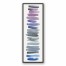 Purple to Blue Watercolor Brush Strokes 20x60 Black Floating Framed Canvas