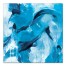 Blue Paint Strokes and Drips 30x30 Canvas Wall Art