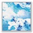 Blue Paint Storm 30x30 White Floating Framed Canvas