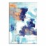Blue and Orange Brush Strokes 12x18 Canvas Wall Art