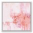 Blush Pink Abstract 24x24 White Floating Framed Canvas