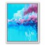 Blue Pink and Purple Colorful Cluster 16x20 White Floating Framed Canvas