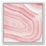 Agate Slice Detail Blush Pink 24x24 White Floating Framed Canvas