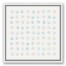 Watercolor Blue Circles 16x16 White Floating Framed Canvas