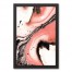 Pink and Black Marble 12x18 Black Framed Canvas