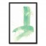 Green Brush Stroke 20x30 Black Framed Canvas