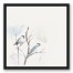 Watercolor Birds on a Branch Blue 20x20 Black Floating Framed Canvas