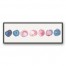 Pink Blue and Purple Polka Dot 20x60 Black Floating Framed Canvas