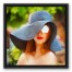 Sun Hats and Sunglasses 16x16 Black Floating Framed Canvas