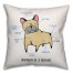 Frenchie Anatomy 18x18 Spun Poly Pillow
