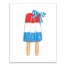 American Popsicle with Plaid Bow 11x14 Canvas Wall Art