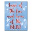Land of the Free and Home of the Brave with Stars Background 11x14 Canvas Wall Art