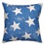 White Stars with Watercolor Blue 18x18 Indoor / Outdoor Pillow