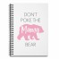 Don't Poke the Mama Bear 6x8 Ruled Spiral Notebook