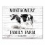 Dairy Cow Family Farm 16x20 Personalized Canvas Wall Art
