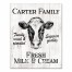 Fresh Milk & Cream 16x20 Personalized Canvas Wall Art