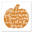 Little Pumpkin Script 12x12 Canvas Wall Art
