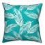Teal and White Palms 18x18 Indoor / Outdoor Pillow