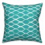 Teal and White Netting Pattern 18x18 Indoor / Outdoor Pillow