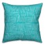 Teal and White Crosshatch 18x18 Indoor / Outdoor Pillow