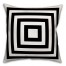 Black and White Geo Stripes 18x18 Indoor / Outdoor Pillow