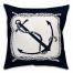 Navy and White Anchor 18x18 Indoor / Outdoor Pillow