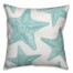 Teal Starfish 18x18 Indoor / Outdoor Pillow