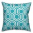 Teal Hexagons 18x18 Indoor / Outdoor Pillow
