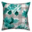 Teal Floral Buffalo Check 18x18 Indoor / Outdoor Pillow