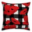 Red Floral Buffalo Check 18x18 Indoor / Outdoor Pillow