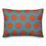 Orange and Teal Geo Pattern 14x20 Indoor / Outdoor Pillow