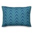 Teal and Blue Diamond Pattern 14x20 Indoor / Outdoor Pillow