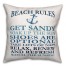 Beach Rules 18x18 Indoor / Outdoor Pillow