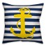 Yellow Anchor 18x18 Indoor / Outdoor Pillow