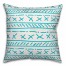 Boho Teal Criss Cross 18x18 Indoor / Outdoor Pillow