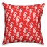 Coral and White Seahorse Pattern 18x18 Indoor / Outdoor Pillow