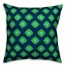 Peacock Floral Tile 18x18 Indoor / Outdoor Pillow