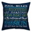 Pool Rules 18x18 Indoor / Outdoor Pillow