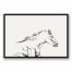 Racing Horse Sketch 24x36 Black Floating Framed Canvas
