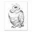 Owl Sketch 16x20 Canvas Wall Art