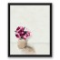 Pink Flowers In A Vase 16x20 Black Floating Framed Canvas