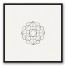 Geometric Sketch 30x30 Black Floating Framed Canvas