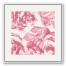 Pink Florals 30x30 White Floating Framed Canvas