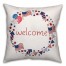 Patriotic Welcome Wreath 18x18 Indoor / Outdoor Pillow