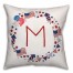 Patriotic Monogram Wreath 18x18 Personalized Spun Poly Pillow