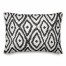 Black and White Ikat Diamonds 14x20 Spun Poly Pillow