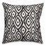 Black and White Ikat Diamonds 18x18 Spun Poly Pillow