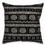 Black Mudcloth Pattern 18x18 Spun Poly Pillow